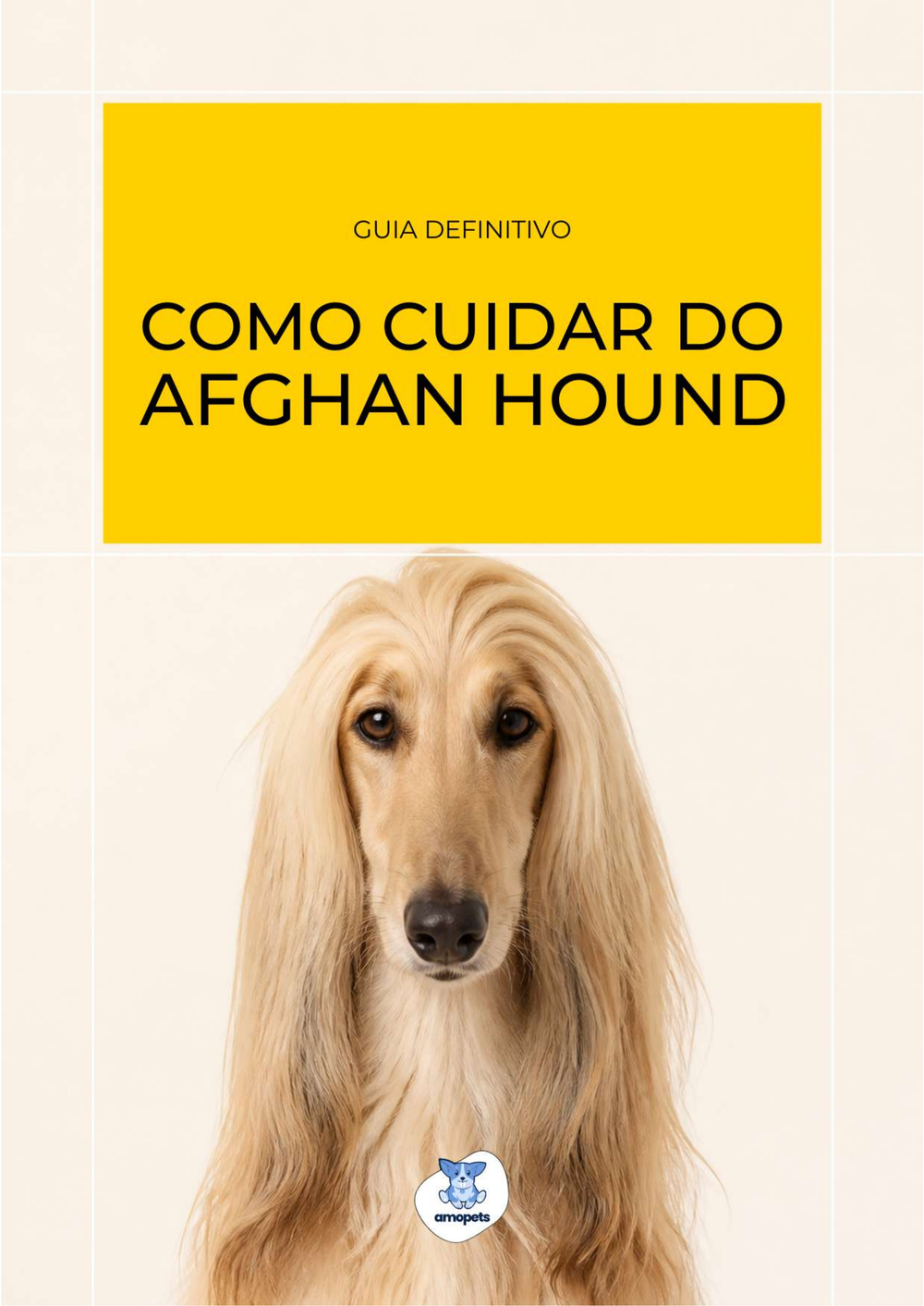 capa do e-book Guia de Como Cuidar do Afghan Hound