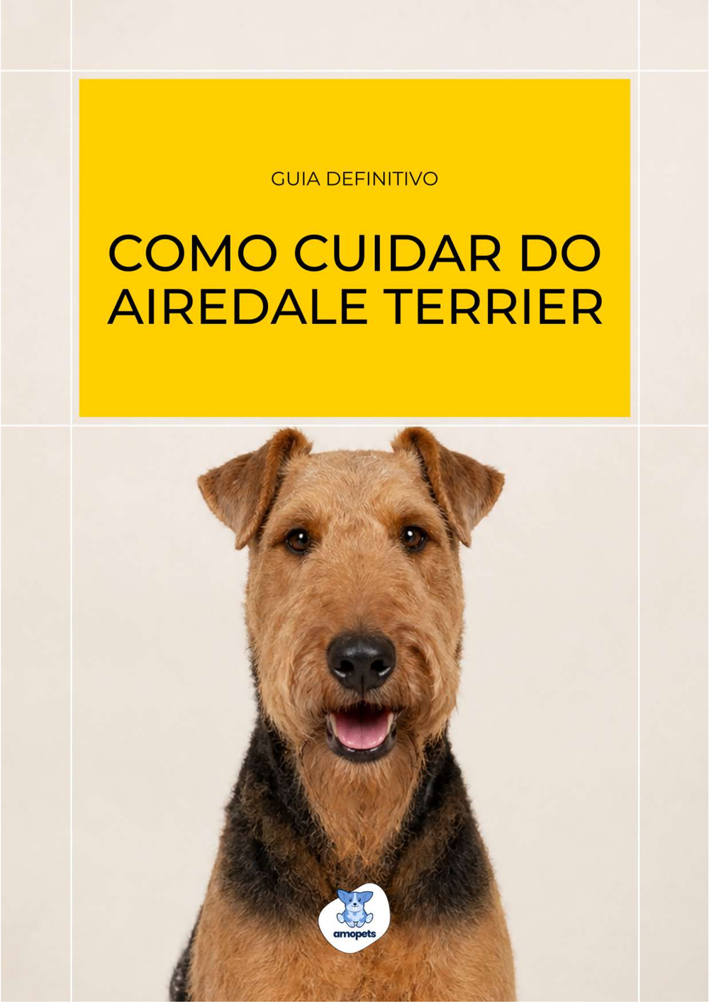 capa do e-book Guia de Como Cuidar do Airedale Terrier