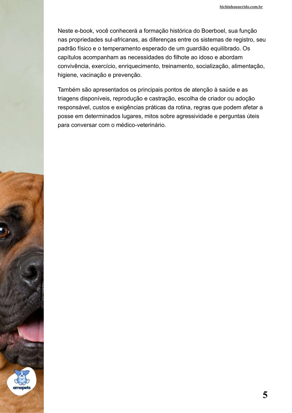 continuação da introdução do e-book Guia de Como Cuidar do Boerboel