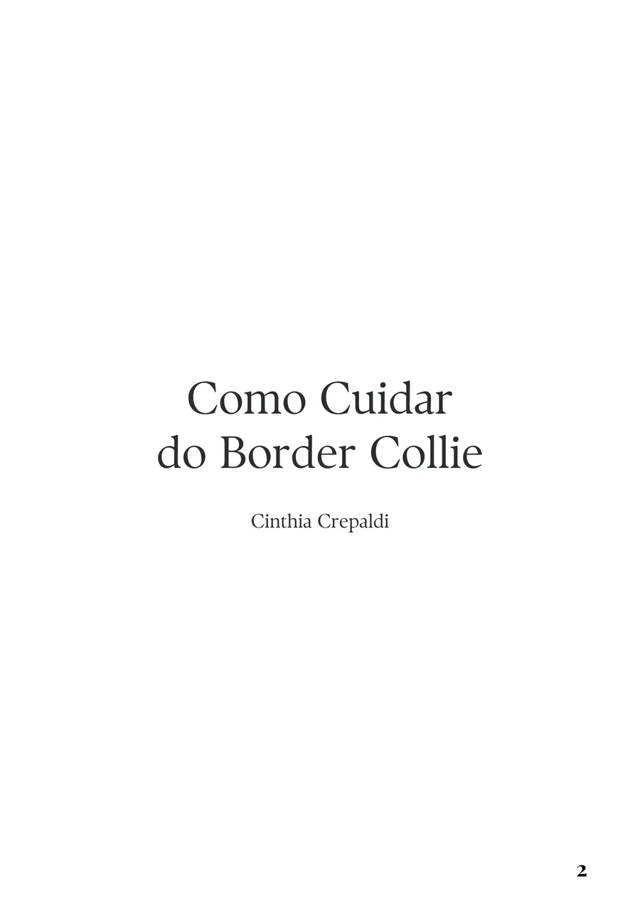 página interna do e-book Guia de Como Cuidar do Border Collie