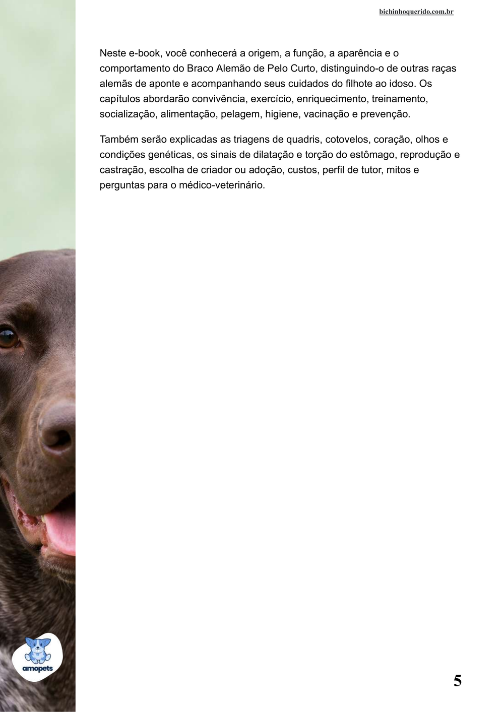 continuação da introdução do e-book Guia de Como Cuidar do Braco Alemão