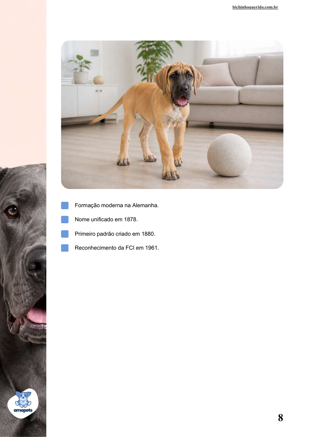 características do Dogue Alemão no e-book Guia de Como Cuidar do Dogue Alemão