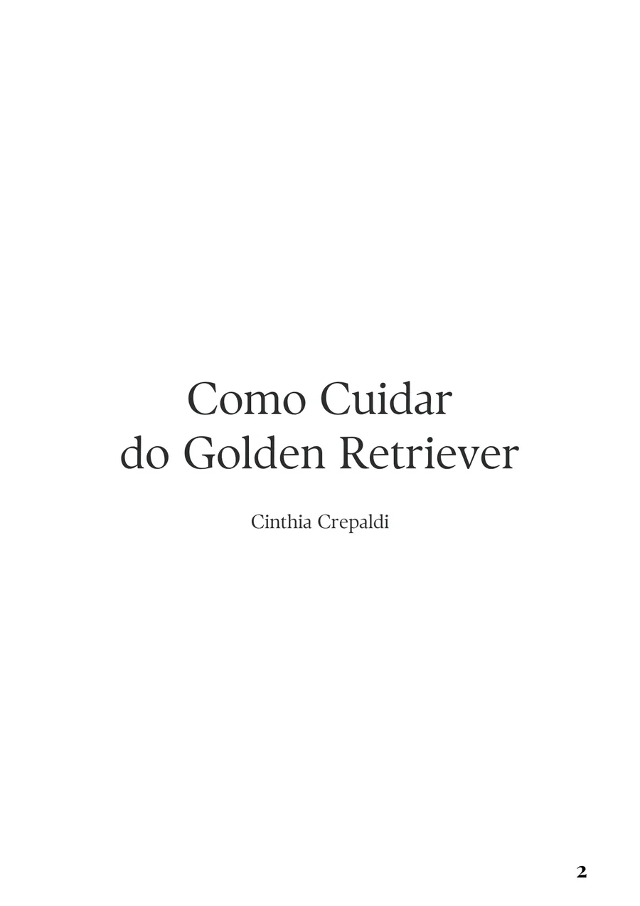 página interna do e-book Guia de Como Cuidar do Golden Retriever