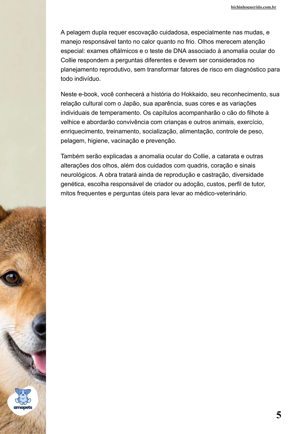 continuação da introdução do e-book Guia de Como Cuidar do Hokkaido