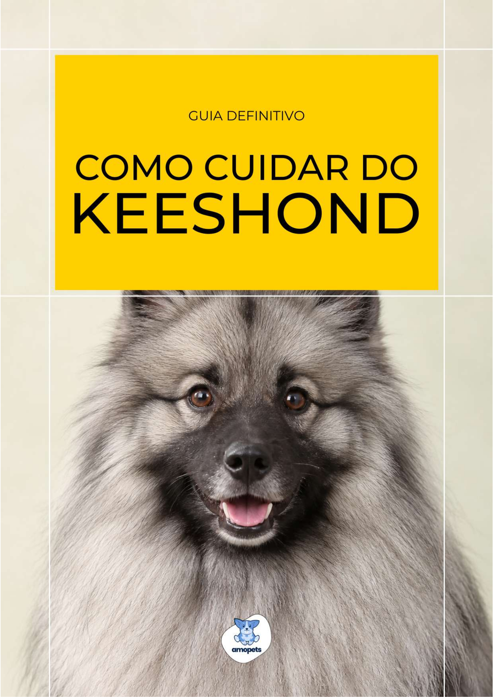 capa do e-book Guia de Como Cuidar do Keeshond