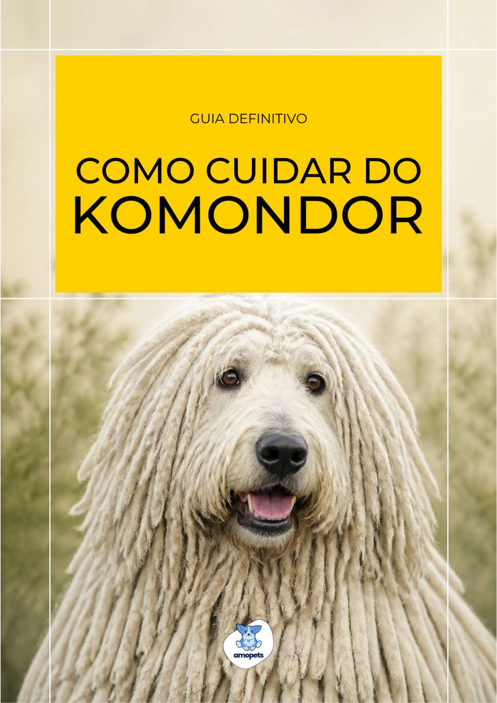 capa do e-book Guia de Como Cuidar do Komondor