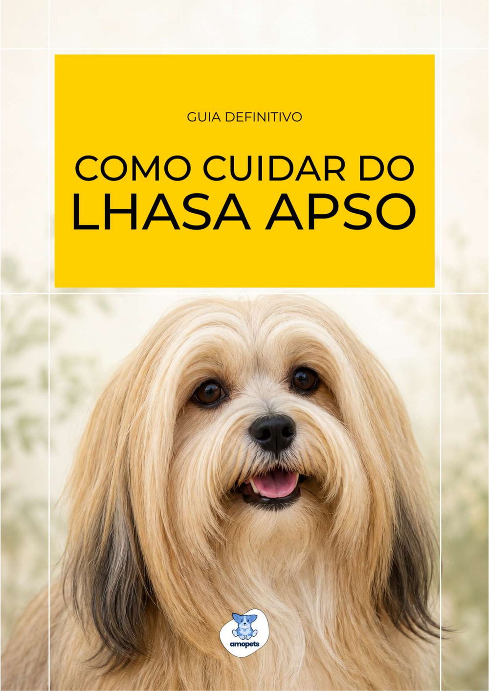 capa do e-book Guia de Como Cuidar do Lhasa Apso