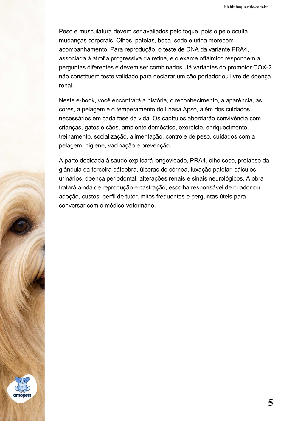 continuação da introdução do e-book Guia de Como Cuidar do Lhasa Apso