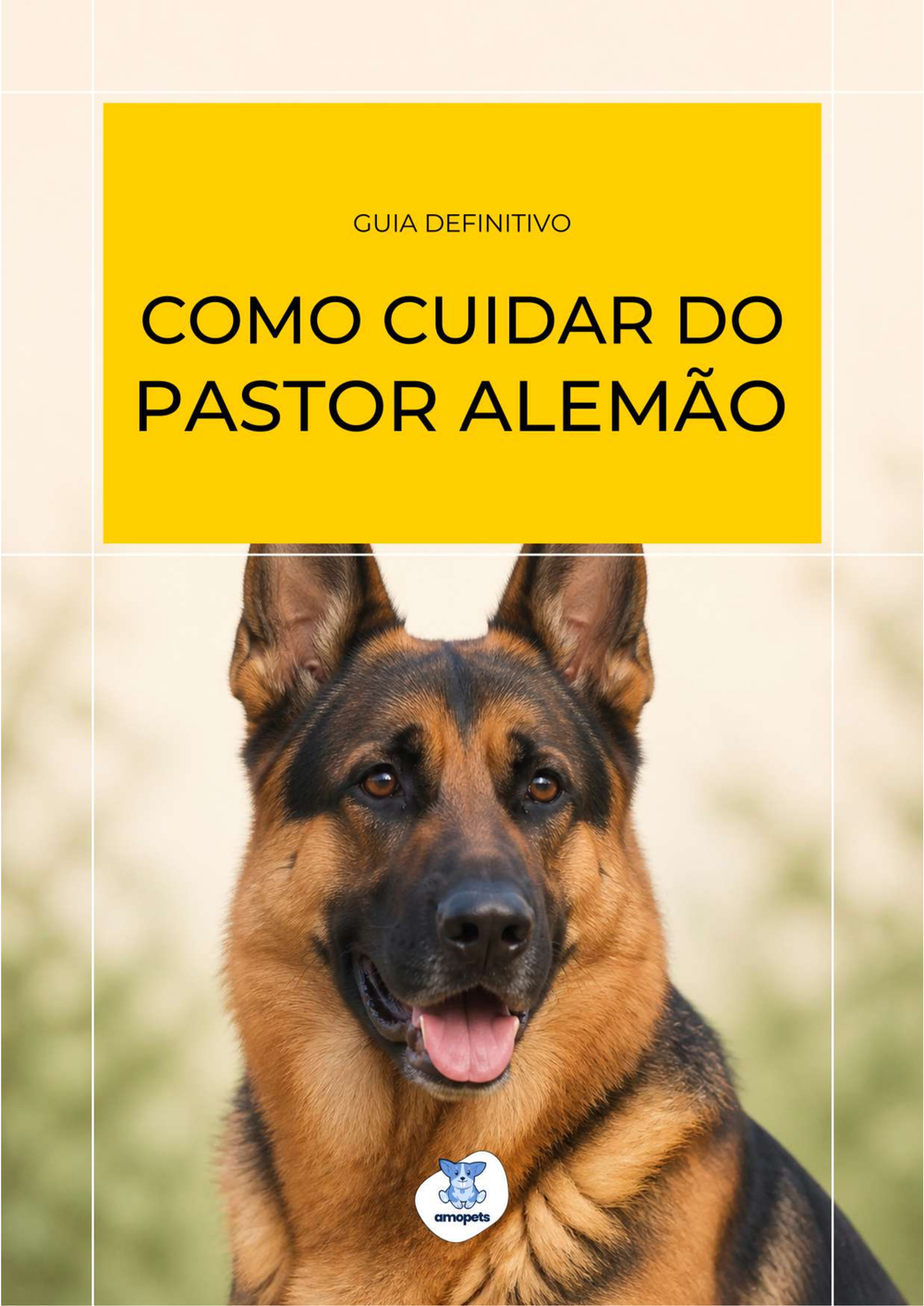 capa do e-book Guia de Como Cuidar do Pastor Alemão