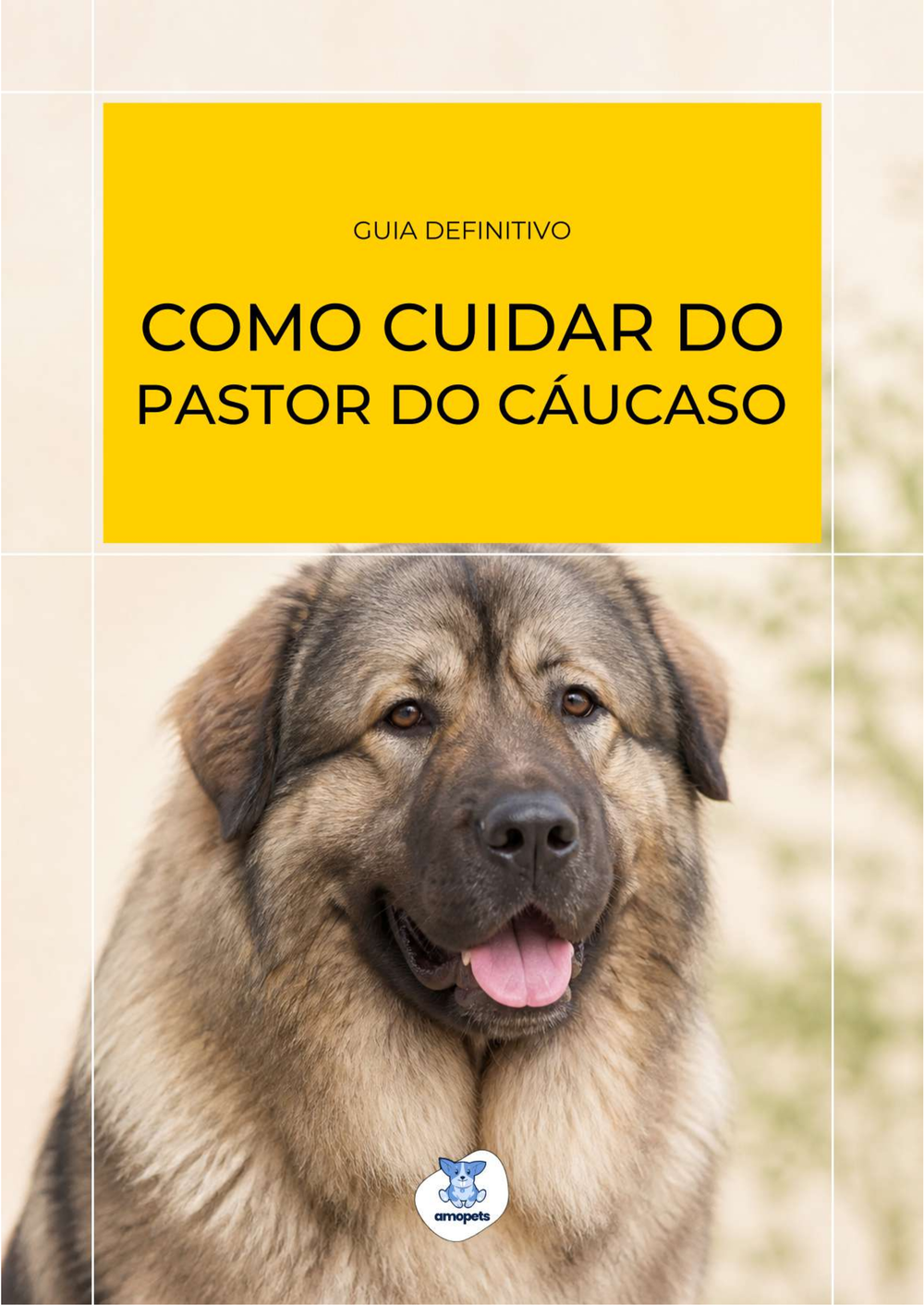capa do e-book Guia de Como Cuidar do Pastor do Cáucaso