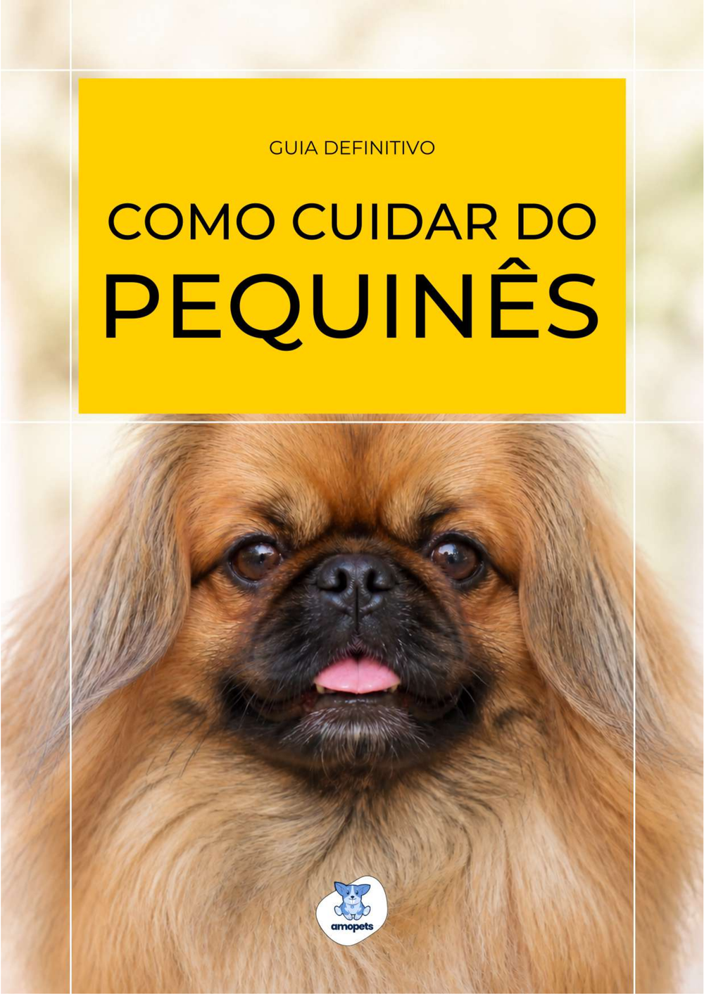 capa do e-book Guia de Como Cuidar do Pequinês