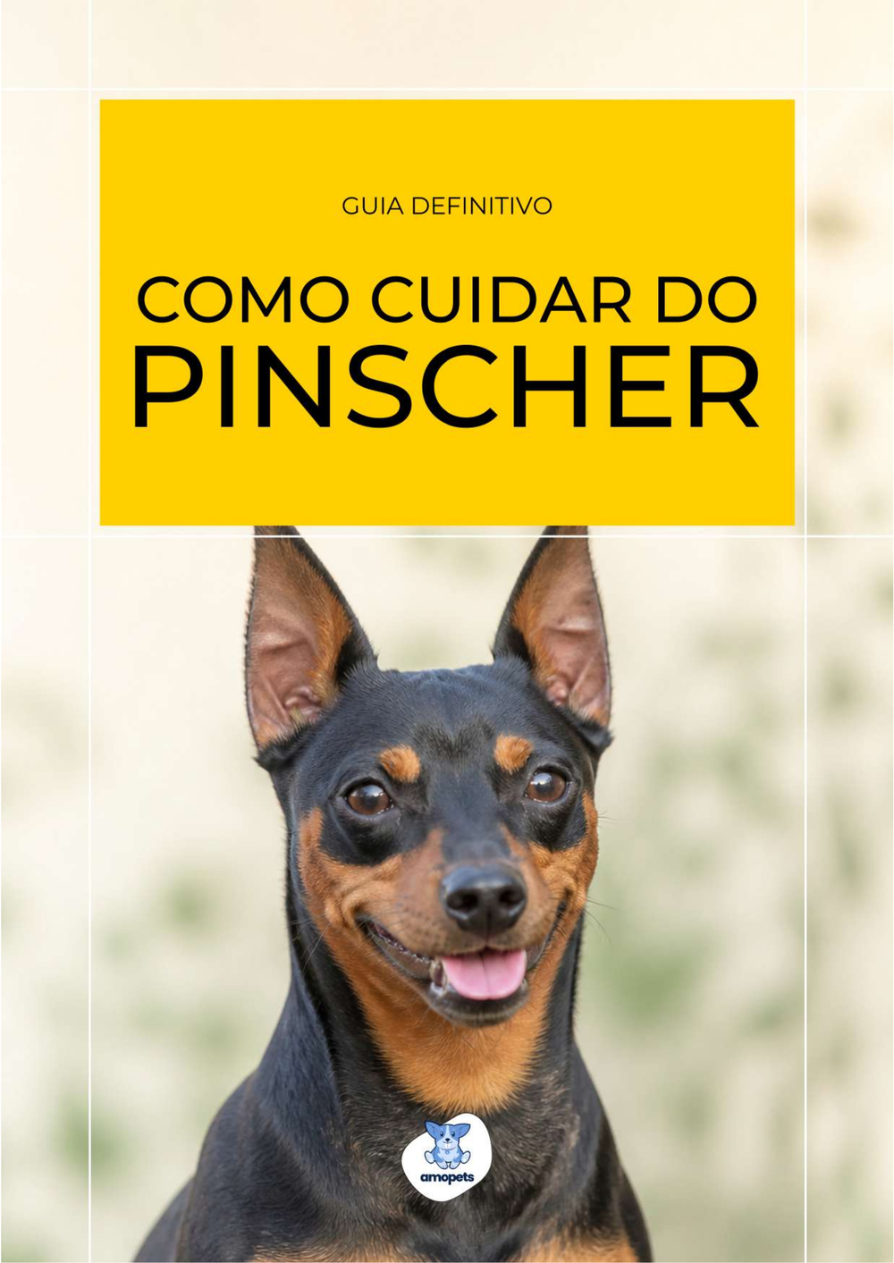 capa do e-book Guia de Como Cuidar do Pinscher