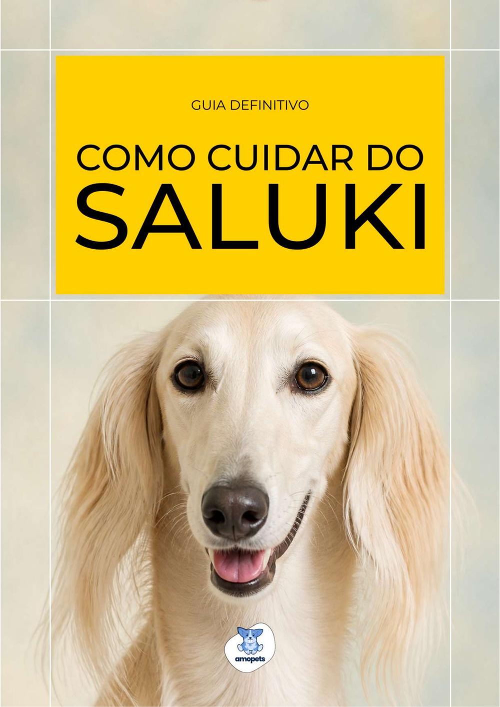 capa do e-book Guia de Como Cuidar do Saluki