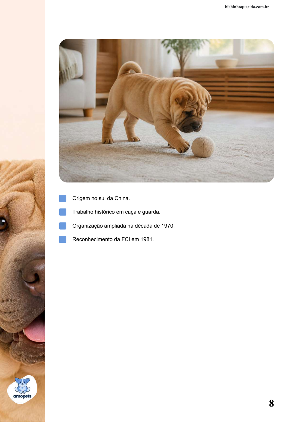 características do Shar Pei no e-book Guia de Como Cuidar do Shar Pei