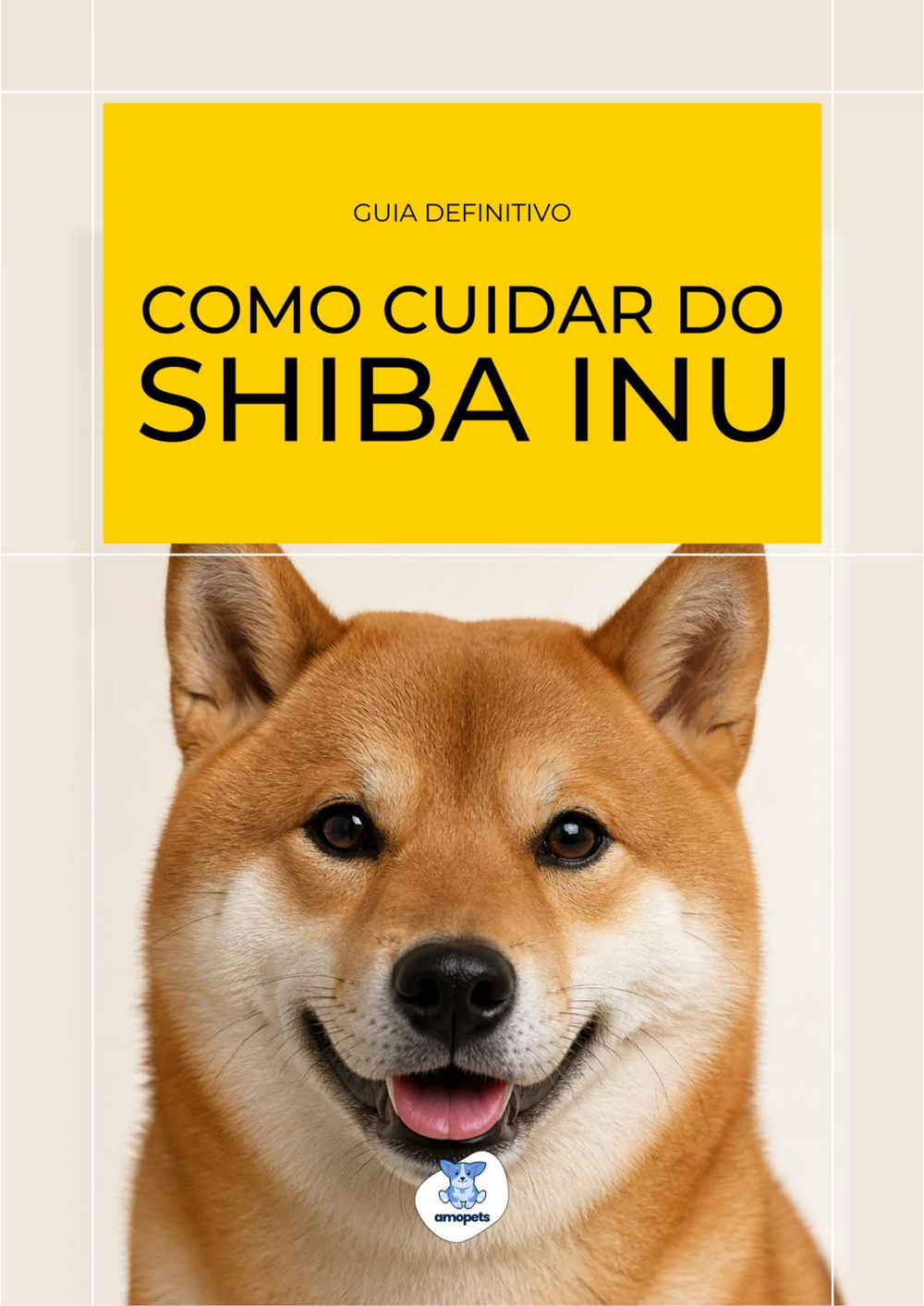 capa do e-book Guia de Como Cuidar do Shiba Inu