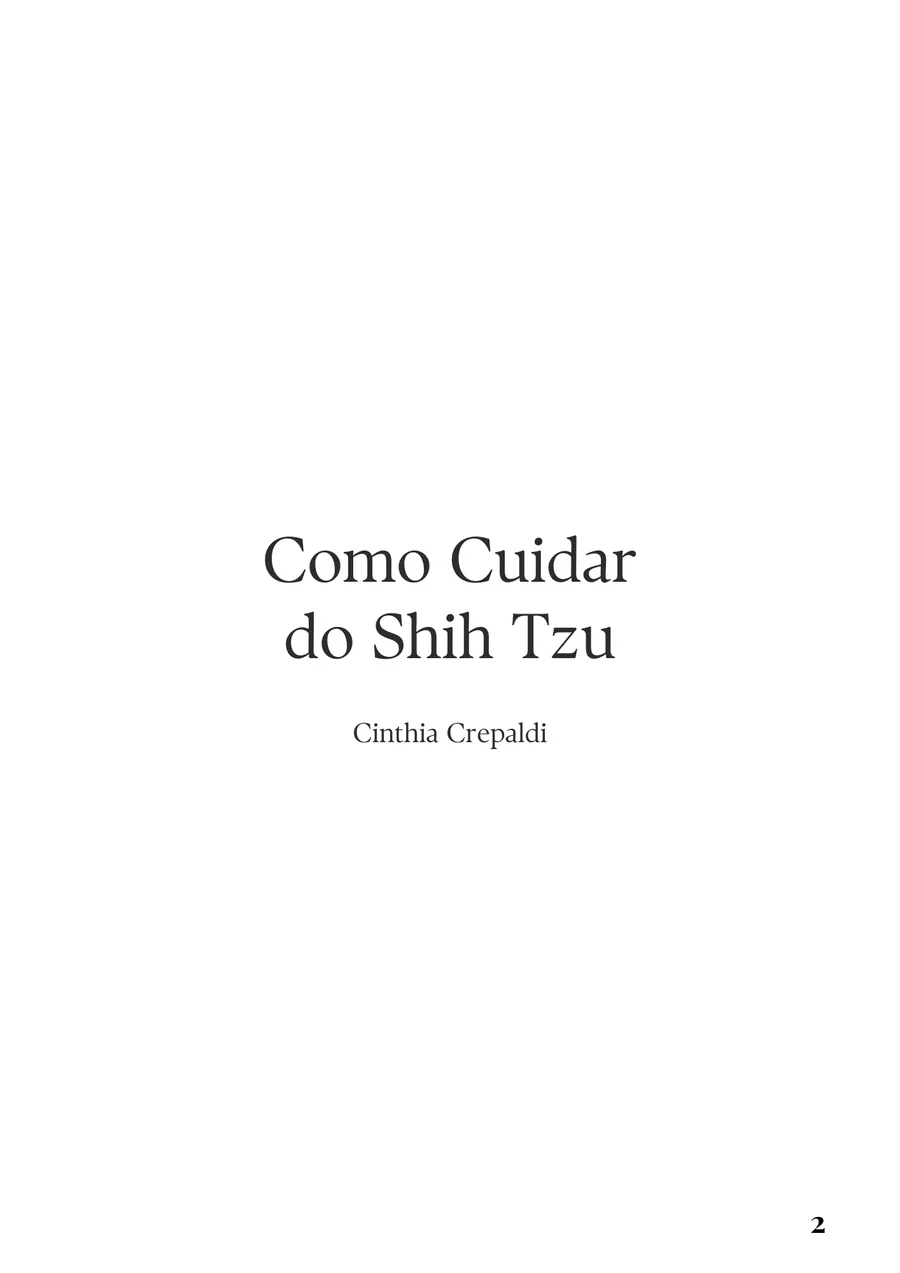 página interna do e-book Guia de Como Cuidar do Shih Tzu